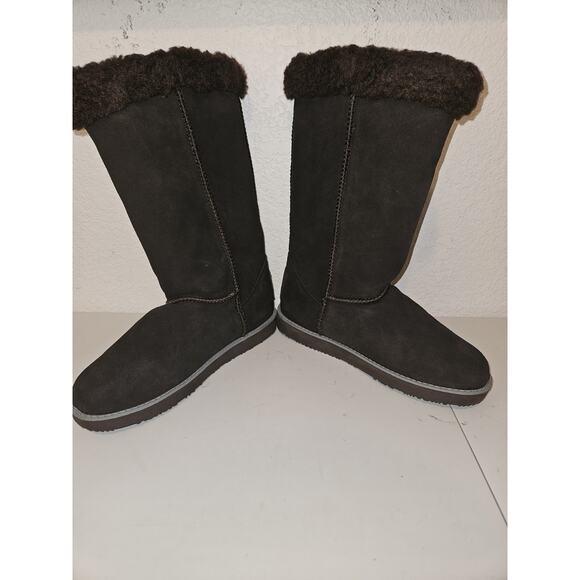 New! Aussie Merino Boots Brown Suede Size 6M - Picture 3 of 10